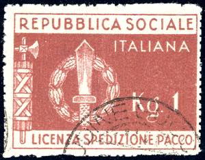 1944 - 1 kg. bruno rosso (1), usato, ... 