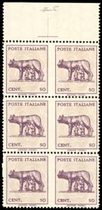 1943 - 50 cent. Lupa di Bari, coppia ... 