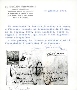 1858 - 20 grana rosa lillaceo, I ... 