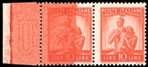1947 - 10 lire arancio Democratica (559), ... 