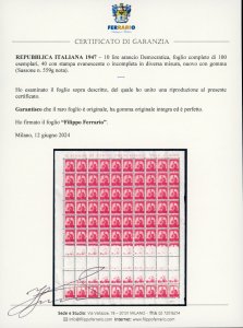 1947 - 10 lire arancio ... 