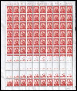 1947 - 10 lire arancio Democratica, foglio ... 