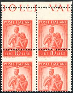 1947 - 10 lire arancio Democratica, ... 