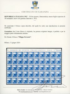 1947 - 30 lire azzurro, ... 