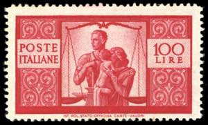 1946 - 100 lire Democratica, I lastra, dent. ... 