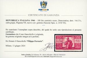 1946 - 100 lire Democratica, I ... 