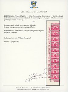 1946 - 100 lire Democratica, II ... 