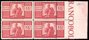 1946 - 100 lire Democratica, II lastra, ... 