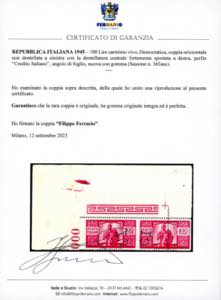 1946 - 100 lire carminio vivo ... 