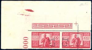 1946 - 100 lire carminio vivo Democratica, ... 