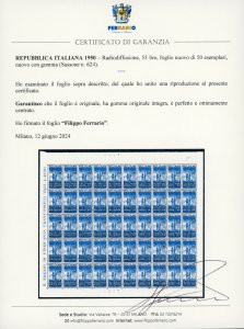 1950 - Radiodiffusione, serie ... 