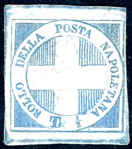 1860 - 1/2 tornese azzurro, chiaro, detto ... 