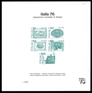 1976 - Italia76, foglietti ... 