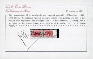 1948 - 300 lire filigrana ruota ... 