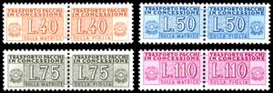1953 - Filigrana ruota, serie completa ... 