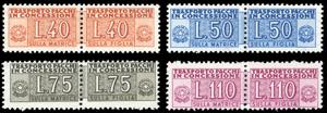 1953 - Filigrana ruota, serie completa ... 
