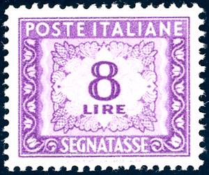 1955 - 8 lire, filigrana stelle (112), ... 