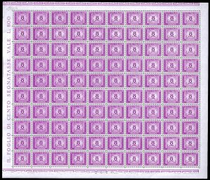 1956 - 8 lire, filigrana stelle (112), ... 