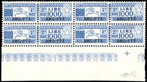 PACCHI POSTALI 1954 - 1.000 lire Cavallino ... 