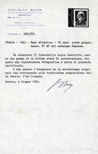 BASE ATLANTICA 1943 - 15 cent. ... 