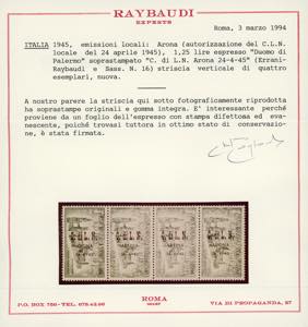 ARONA ESPRESSI 1945 - 1,25 lire ... 