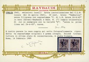 ARONA 1945 - 30 cent. bruno, ... 