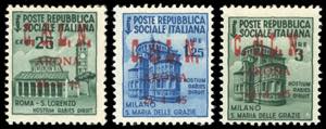 ARONA 1945 -  25 cent., 1 lira e 3 lire ... 