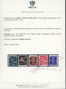 BARGE POSTA AEREA 1945 - Serie ... 