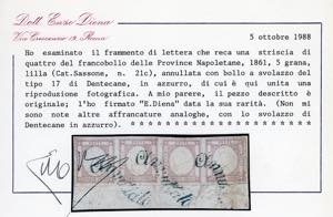 1861 - 5 grana lilla (21c), ... 