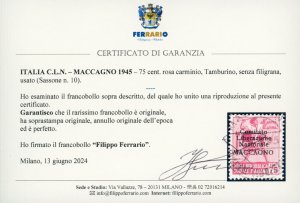 MACCAGNO 1945 - 75 cent. ... 