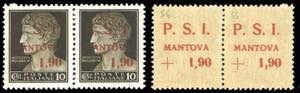 MANTOVA 1945 - 1,90 lire su 10 cent., ... 
