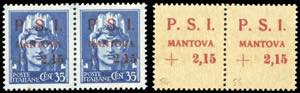 MANTOVA 1945 - 2,15 lire su 35 cent., ... 