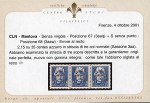 MANTOVA 1945 - 2,15 lire su 35 ... 