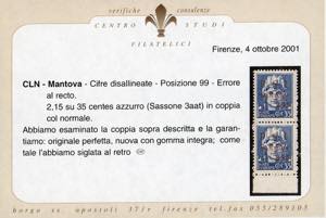 MANTOVA 1945 - 2,15 lire su 35 ... 