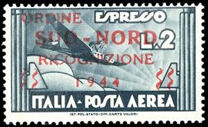 ORDINE RICOSTRUZIONE SUD-NORD 1944 - 2 lire ... 