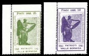VALLE BORMIDA 1945 - 25 cent. e 50 cent. ... 