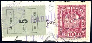 UDINE 1918 - 5 c. nero, accento sulla U di ... 