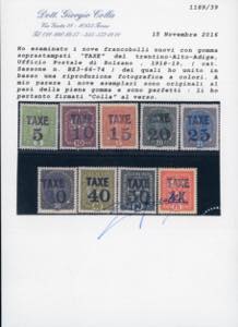 TRENTINO ALTO ADIGE-SEGNATASSE ... 