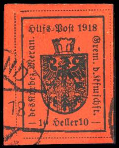 MERANO 1918 - 10 h. arancio, III tipo (9), ... 