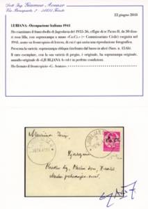 LUBIANA 1941 - 30 d. soprastampa a ... 