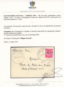 LUBIANA 1941 - 30 d. soprastampa a ... 