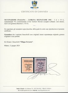 LUBIANA SEGNATASSE 1941 - 5 d. e ... 