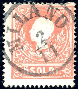 1858 - 5 soldi rosso, I tipo (25), perfetto, ... 