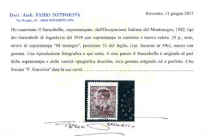 MONTENEGRO 1942 - Soprastampati in ... 