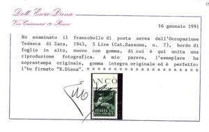 OCCUPAZIONE TEDESCA ZARA POSTA ... 