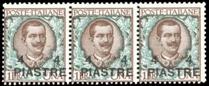 COSTANTINOPOLI 1908 - 4 pi. su 1 lira, ... 