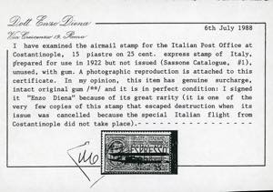 COSTANTINOPOLI POSTA AEREA 1922 - ... 