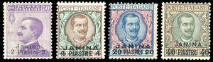 GIANNINA 1909/11 - Soprastampati, 4 valori ... 
