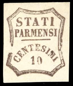 1859 - 10 cent. bruno, bella ed evidente ... 
