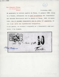 1860 - 10 cent. bruno, cifra 1 ... 